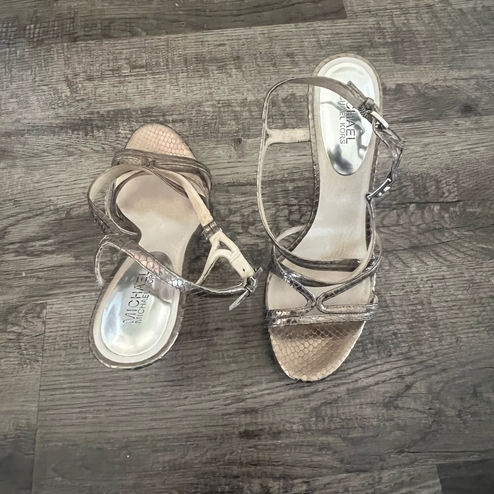 Micheal lord gold heels